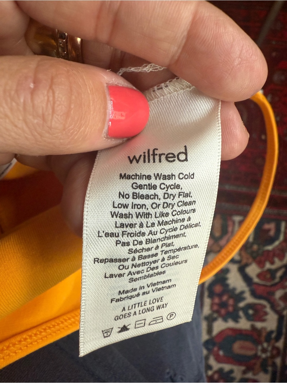 Wilfred Sleeveless Yellow-Orange Pleated Midi Dress - Picture 8 of 8